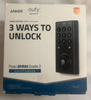 EUFY SECURITY SMART LOCK BLUETOOTH ELECTRONIC DEADBOLT ENTRY - BLACK - Like New