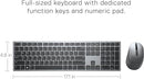 Dell Premier Multi-Device Wireless Bluetooth Keyboard Mouse KM7321W - TITAN GRAY Like New