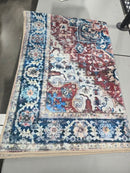 KATHY IRELAND HOME KATHY IRELAND FLANNEL AREA RUG 4FT X 6FT - BLUE/WHITE/RED - Like New