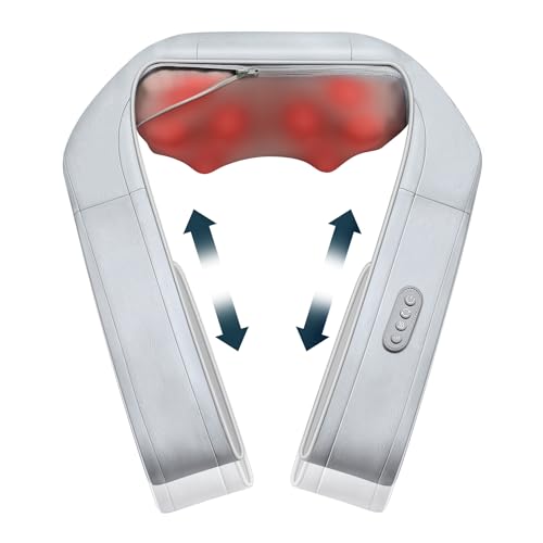 NEKTECK BACK MASSAGER WITH SOOTHING HEAT - PALE GRAY - Like New