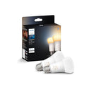 PHILIPS HUE 60W A19 LED BULB WARM-TO-COOL WHITE LIGHT 2 PACK 800LM - WHITE - Like New
