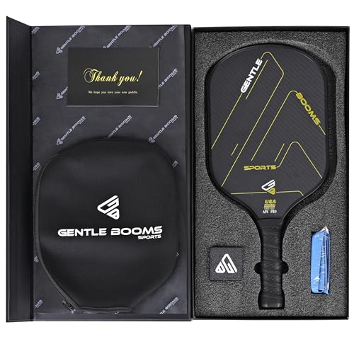 GENTLE BOOMS SPORTS GBS PICKLEBALL PADDLE 3K RAW T700 CARBON FIBER 14MM - Like New