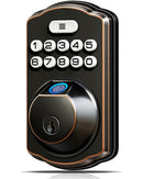 Veise Fingerprint Keyless Entry Door Lock, Auto Lock, Electronic Keypad - Bronze - Like New