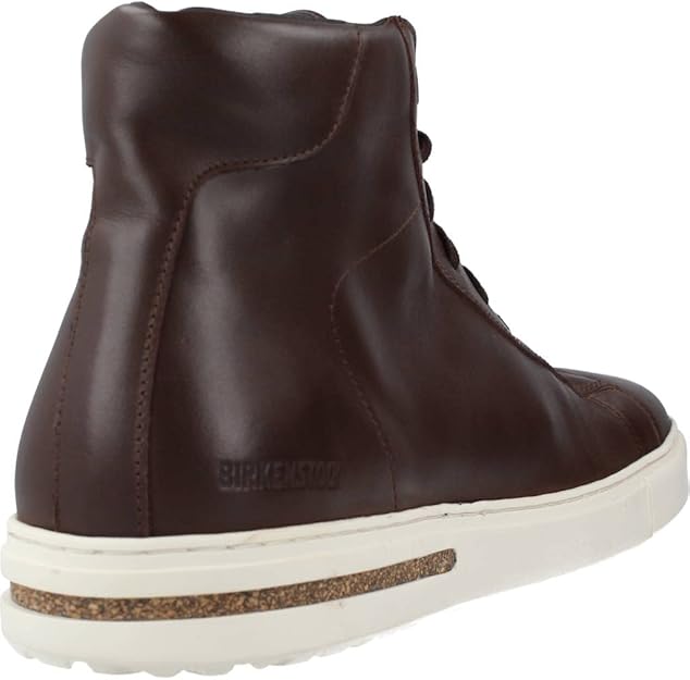 BIRKENSTOCK BEND MID NATURAL LEATHER SNEAKERS - MEN 8, WOMEN 10, ROAST, 1020763 - Like New