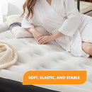 NEWBULIG QUEEN AIR MATTRESS 18 INCH WITH BUILT-IN HIGH CAPACITY - BLACK/WHITE - Like New