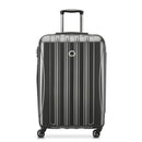 DELSEL PARIS HELIUM AERO HARDSIDE LUGGAGE SPINNER WHEELS BRUSHED CHARCOAL 24" - Like New