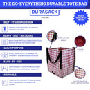 DURASACK HEAVY DUTY STORAGE TOTE BAG 22-GALLON RUGGED WOVEN POLYPROPYLENE - Brand New
