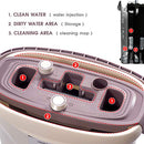 Masthome Mop Bucket Set Microfiber Flat Mop Self Wring 5 Pads - Scratch & Dent