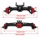 MEUS RACING SCX10 Axles Front & Rear Portal Axles - Black And Red - Like New