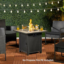 Yaheetech Gas Fire Pit Wind Guard Square Fire Table - B09VS73R9J - Brand New