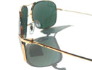 RAY BAN METAL AVIATOR SUNGLASSES 64-13-125MM - GOLD/GREEN - Like New
