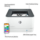 HP LaserJet Pro 3001dwe Wireless Black & White Printer with HP+ - White/Gray - Like New