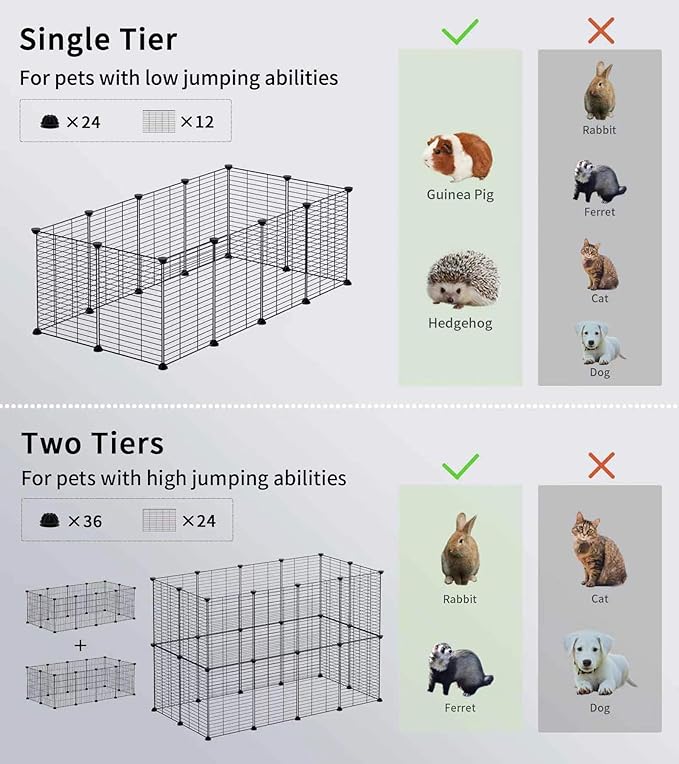 LURIVA DIY Animal Playpen Indoor Portable Metal Wire Yard Fence - Scratch & Dent