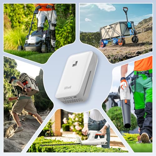 LITHELI 20V BATTERY PACK 4.0AH LITHIUM BATTERY FOR U20 POWER TOOLS - WHITE/GRAY - Like New