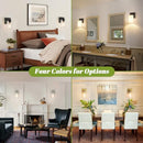 Set of 2 Wall Sconces for Bathroom, Modern Vanity Light Fixtures Black/White - Like New