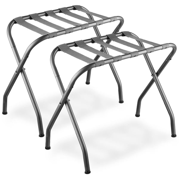 Bartnelli 2-Pack Folding Luggage Rack Collapsible Metal Suitcase Stands - Like New