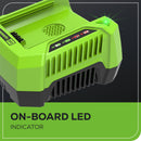 GREENWORKS 80V 4A RAPID BATTERY CHARGER - GREEN BLACK - Like New