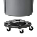 Rubbermaid Commercial Products Brute Twist on/Off Round Dolly, 2 Pack - Black - Like New