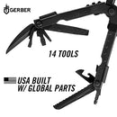 GERBER GEAR MULTI-PLIER 600 - 14-IN-1 MULTITOOL SHEATH - BLACK - Brand New