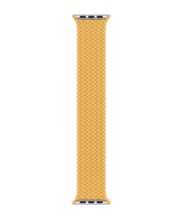 APPLE WATCH BRAIDED SOLO LOOP 45MM - SIZE 7 - MAIZE/YELLOW - Brand New