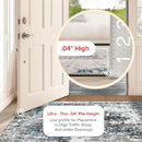 NULOOM 5X8 SPINCLEAN MACHINE WASHABLE STAIN-RESISTANT AREA RUG - DALI BLUE GRAY - Like New