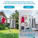 JS HANGER DRYING NATURAL CLOTHES AIRER OUTDOOR PORTABLE 4-ARM ALUMINUM - SILVER - Like New