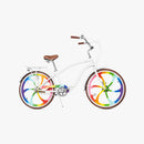 JETSON 24'' ZEPHYR CRUISER BIKE - WHITE/RAINBOW - Brand New