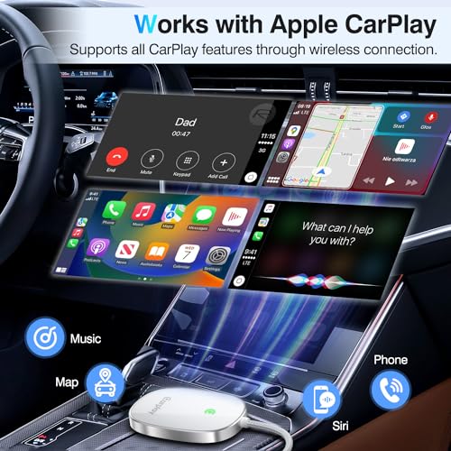 VEVAVI WIRELESS CARPLAY ADAPTER 2024 UPGRADED - WHITE Like New