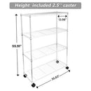 Simple Deluxe Heavy Duty 4-Shelf Storage Shelving Unit, Size: 35.83D x 13.98W - Like New