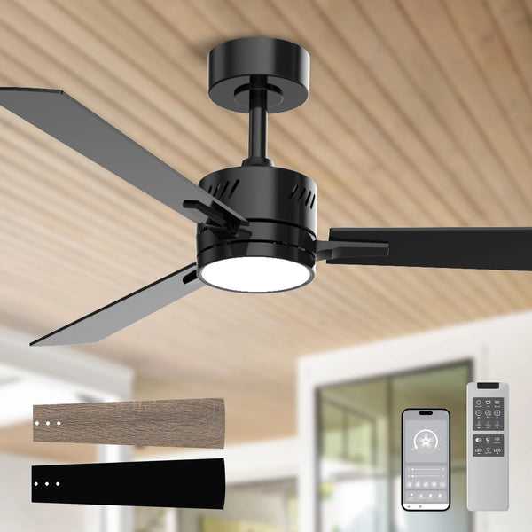 AHAWILL 42" CEILING FAN LIGHTCEILING FANS LIGHTS REMOTEOUTDOOR - Scratch & Dent
