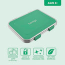 BENTGO KIDS STAINLESS STEEL LEAK-RESISTANT LUNCH - 3 COMPARTMENTS - GREEN - Like New