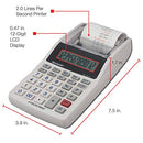 SHARP HANDHELD PORTABLE CORDLESS 12 DIGIT LARGE LCD DISPLAY EL-1611V - WHITE - Like New