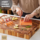 SHUMARU End-Grain Wood Cutting Board Butcher Block 24x18x2.2" B0CT3Y45DF - Brand New