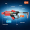 VAPOR STRIKE HYPERBURST BLASTERS 2 PLAYER - SHOOTERPACK - RED/BLUE - Like New