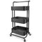 Homchwell 3 Tier Metal Utility Rolling Cart with Lockable - Scratch & Dent