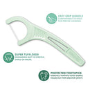 PLACKERS MICRO MINT DENTAL FLOSS PICKS, FOLD AWAY PICK, 500 COUNT - GREEN - Brand New