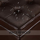 Adeco 18" Square Storage Ottoman Faux Leather Footrest with Flip Top B08JYP1NC4 - Brand New