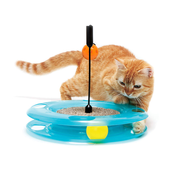 KITTY CITY SWAT TRACK CAT TOY FOR CAT AND KITTY 10.5"X12"X12" BLUE CM-0209-CS01 - Like New