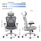 SIHOO M57 ERGONOMIC OFFICE CHAIR WITH 3 WAY ARMRESTS LUMBAR LIGHT GREY M57-M114 - Like New