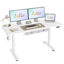 AGILESTIC STANDING DESK, 63 X 24 INCHES SIT STAND UP COMPUTER TABLE, WHITE - Like New