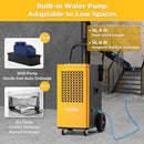 TURBRO 165 PINT COMMERCIAL DEHUMIDIFIER WITH PUMP AND DRAIN HOSE - YELLOW/BLACK - Like New