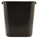 RUBBERMAID COMMERCIAL PRODUCTS RESIN WASTEBASKET/TRASH 7-GALLON/28-QUART - BLACK - Brand New