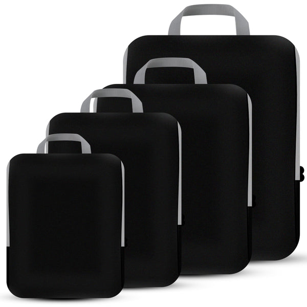 PANDA JOYS 4 Set Compression Packing Cubes Travel - Travel Accessories Black - Like New