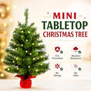 MANLATINI PRE-LIT 2FT SMALL CHRISTMAS TABLETOP XMAS TREE MNLT-XMAS-2025-7 GREEN - Like New