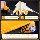 RUALION ELECTRIC CAULK GUN 10OZ/300ML BATTERY POWERED MOD-8503 - YELLOW/BLACK - Like New