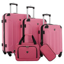 Travelers Club Chicago Hardside Expandable Spinner Luggage, Hot Pink, 5 Piece - Like New