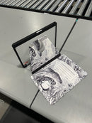 GENERIC 9.5" BY 6.75" TABLET CASE WITH A COMPOSTION BOOK FROG SWAMP COVER - Like New
