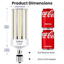 2 Pack 1200W Equivalent 100W LED Corn Bulbs 14500 Lumen 6500K E26/E39 - White - Like New