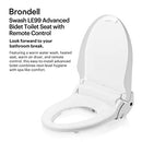 BRONDELL LE99 BIDET TOILET SEAT ROUND TOILETS ELECTRIC BIDET REMOTE - WHITE - Like New