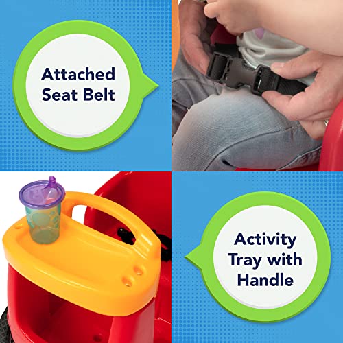 SIMPLAY3 ROLL AND STROLL QUIET RIDE-ON TODDLER TOY PUSH CAR SEATBELT RED - Like New